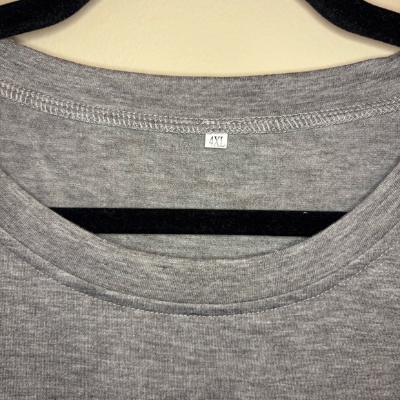 “Fueled By Iced Coffee and Anxiety” Grey Cotton Graphic Tee Size 4X - Picture 4 of 7